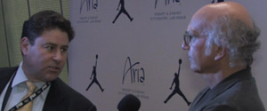 With Larry David at the Michael Jordan
					Celebrity Golf Invitational