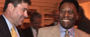 With Pele at the return of the New York Cosmos